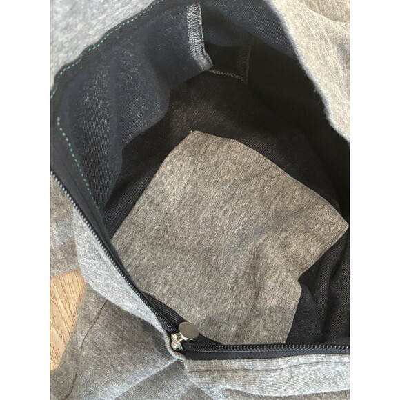 Linksoul Sweater Mens XL Tempus Fugit Grey Quarter Zip Pullover Golf Preppy - Picture 6 of 10